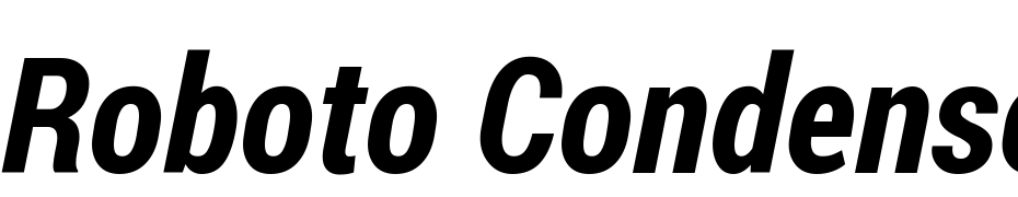 Roboto Condensed Bold Italic Yazı tipi ücretsiz indir